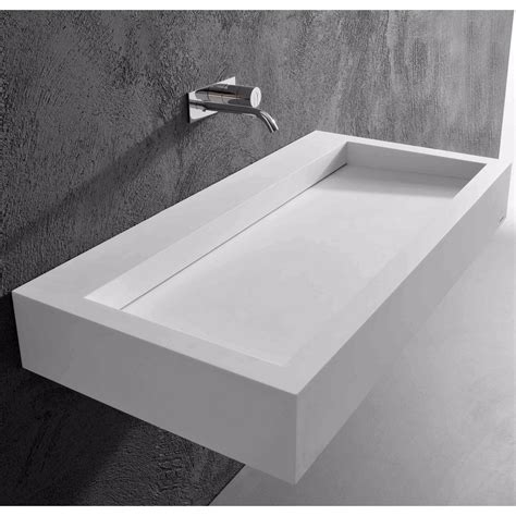 mensola corian 2 lavabi chanel system|Bathroom Washbasins .